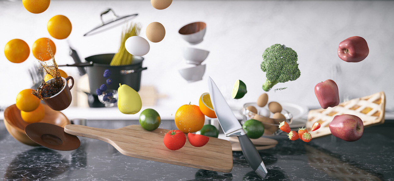 illustration de fruits et légumes.